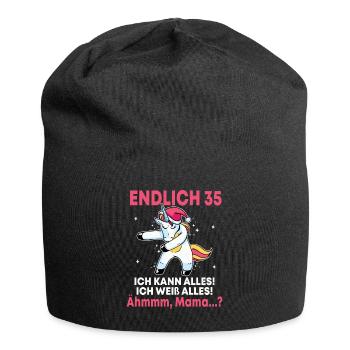 Endlich 35 Ich Kann Alles Ich Weiß Alles - Jersey-Beanie - Schwarz - Vorne