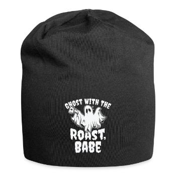 Halloween Ghost Line Art Coffee Lover Drawing - Jersey Beanie - black - Front