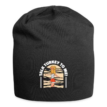 Lustige Thanksgiving-Saison Coole Türkei - Jersey-Beanie - Schwarz - Vorne