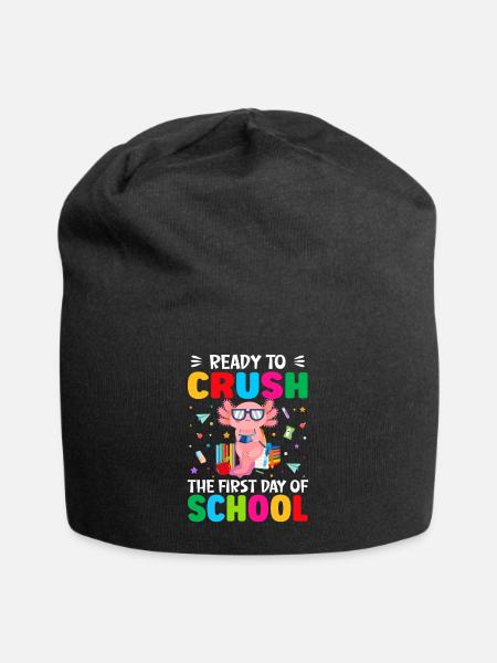 Bereit, Den Ersten Schultag Zu Überstehen - Jersey-Beanie - Schwarz
