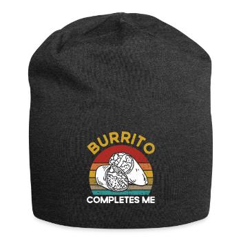 Burrito Taco Mexique Nourriture Fan Burrito Manger - Bonnet en jersey - charbon - Devant