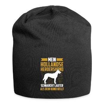 Mein Hollandse Herdershond schnarcht lauter - Jersey-Beanie - Schwarz - Vorne