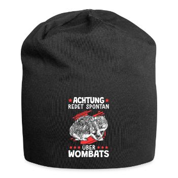 Redet über Wombat australisches Beuteltier - Jersey-Beanie - Schwarz - Vorne