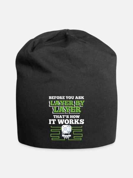 3D Printer - Jersey Beanie - black