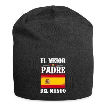 Spanish Dad Best Daddy - Jersey Beanie - charcoal grey - Front