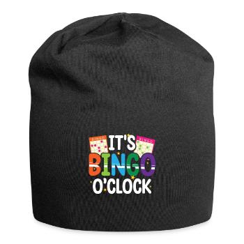 Bingo Caller Es ist Bingo O Clock Lustiges Bingo - Jersey-Beanie - Schwarz - Vorne