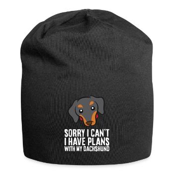 Ich kann leider nicht, ich habe Pläne mit meinem - Jersey-Beanie - Schwarz - Vorne