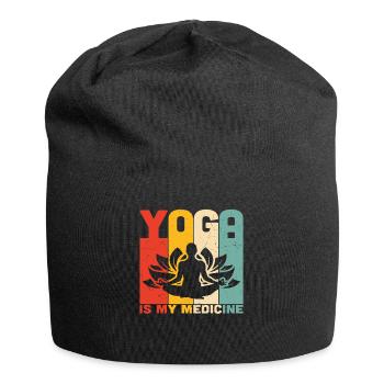 Yoga ist meine Medizin Yoga - Jersey-Beanie - Schwarz - Vorne
