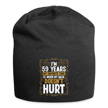 59 ans Humour Blessure au dos Idée drôle Sarcasme - Bonnet en jersey - noir - Devant