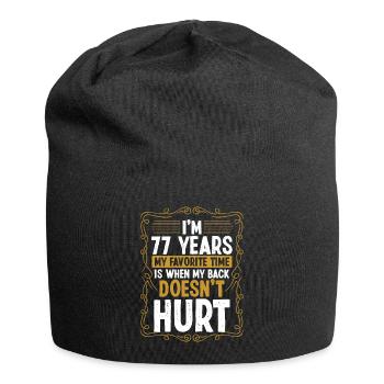 77 ans Humour Blessure au dos Idée drôle Sarcasme - Bonnet en jersey - noir - Devant