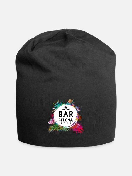 Barcelone 2023 coloré - Bonnet en jersey - noir