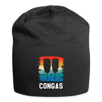 Retro Vintage Classic Congas Player Instrument - Jersey-Beanie - Schwarz - Vorne