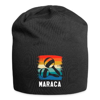 Retro Vintage Classic Maraca Player Instrument - Jersey Beanie - black - Front