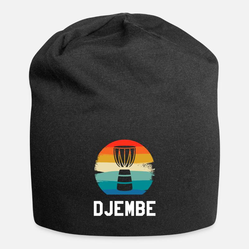 Retro Vintage Classic Djembe Player Instrument - Bonnet en jersey - noir