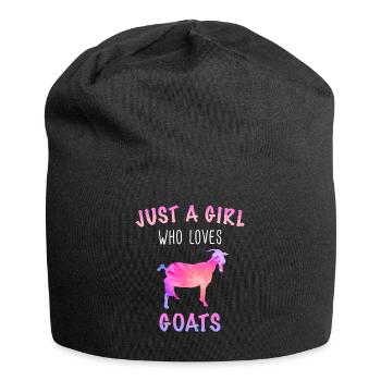 Chèvre Chèvre Chèvre Animal Chèvre - Bonnet en jersey - noir - Devant