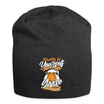 Gans Tier Vogel Gänse - Jersey-Beanie - Anthrazit - Vorne
