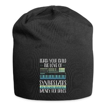 Bringen Sie Ihrem Kind Die Liebe Zum - Jersey-Beanie - Schwarz - Vorne