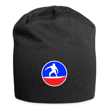 Surfing Logo - Jersey Beanie - black - Front