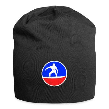 Surfing Logo - Jersey Beanie - black - Front
