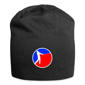 Golf Logo - Jersey-Beanie - Schwarz - Vorne