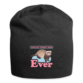 Frettchen Mom Besitzer Frettchen Geschenk - Jersey-Beanie - Schwarz - Vorne