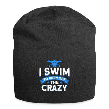 Schwimmen Geschenk Schwimmer Spruch Schwimmen - Jersey-Beanie - Anthrazit - Vorne