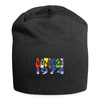 Vintage 1974 Retro Bitrthday Limited Edition - Jersey-Beanie - Schwarz - Vorne