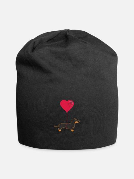 Dackel - Jersey-Beanie - Schwarz