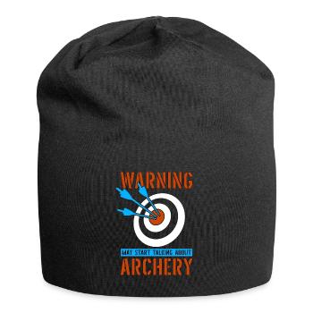 Archery Warning May Start Crossbow Shooting Archer - Jersey Beanie - black - Front