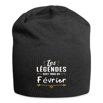 Legenden wurden im Februar geboren - Jersey-Beanie - Schwarz - Vorne