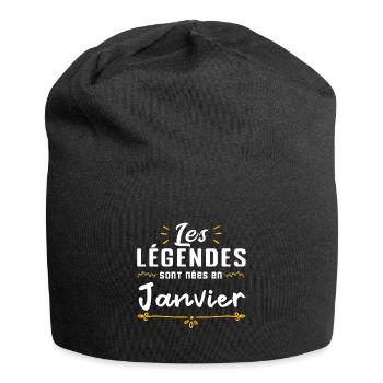 Les légendes sont nés en Février - Bonnet en jersey - noir - Devant