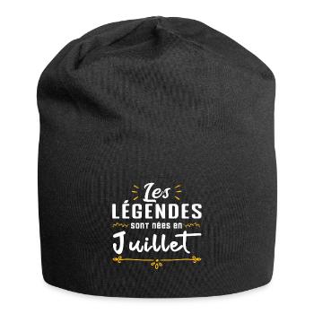 Les légendes sont nés en Juillet - Bonnet en jersey - noir - Devant