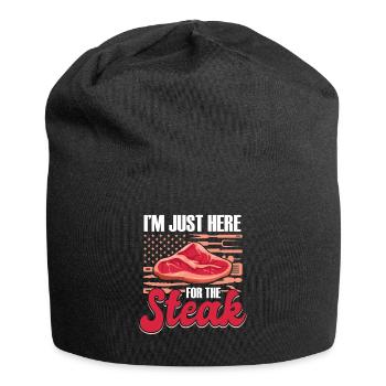 Grill BBQ Steak Grilling Barbeque Pellet Smoker - Jersey Beanie - black - Front