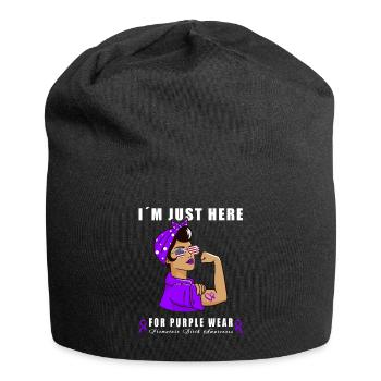 Arc violet conscient de la naissance prématurée - Bonnet en jersey - noir - Devant
