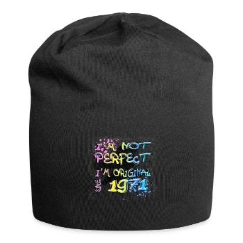 Je ne suis pas parfait, je suis original depuis 1971 Graffiti - Bonnet en jersey - noir - Devant