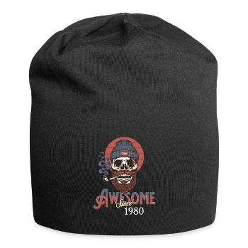 Awesome Since 1980 Vintage Birthday Retro - Jersey Beanie - black - Front