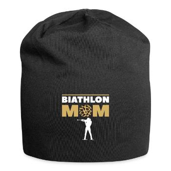 Biathlon Mom Skiing Competition Biathlete - Jersey-Beanie - Schwarz - Vorne