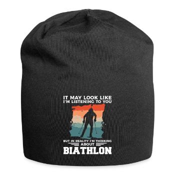 It May Look Like I'm Listening To You Biathlon Bia - Jersey Beanie - black - Front