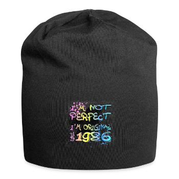 Je ne suis pas parfait, je suis original depuis 1986 Graffiti - Bonnet en jersey - noir - Devant