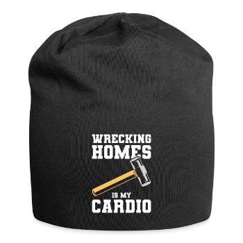 Wrecking Homes Is My Cardio Home Improvement - Jersey Beanie - black - Front
