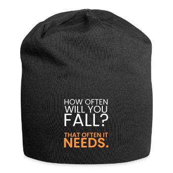 How often should you fail? - Jersey Beanie - black - Front