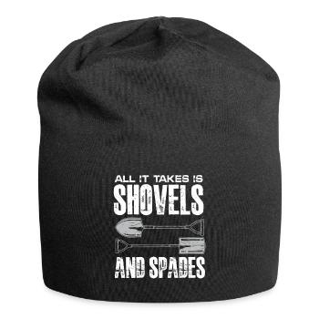 all it takes is shovels and spades Design - Jersey Beanie - black - Front