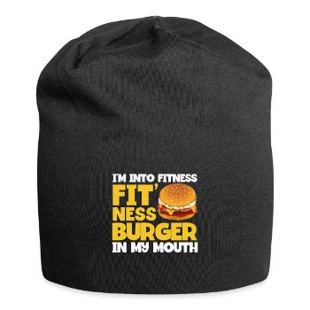 Hamburger Cheesburger Fast Food Burger - Bonnet en jersey - noir - Devant