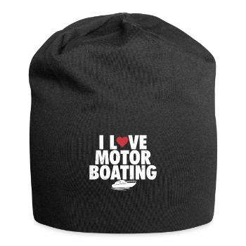 I Love Motor Bootfahren Lustig Bootfahren - Jersey-Beanie - Schwarz - Vorne