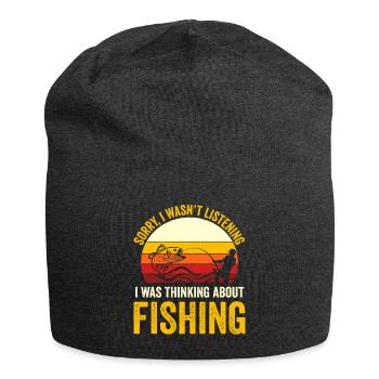 Funny Fishing Saying Gift For Fisherman - Jersey Beanie - charcoal grey - Front