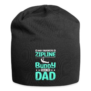 Mon copain de tyrolienne préféré m’appelle papa - Bonnet en jersey - noir - Devant