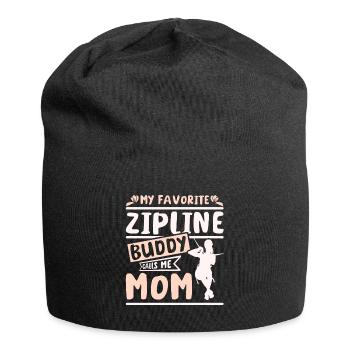 Mon copain de tyrolienne préféré m’appelle maman - Bonnet en jersey - noir - Devant