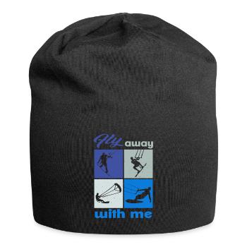 Envolez-vous avec moi. Lifestyle Vintage Design - Bonnet en jersey - noir - Devant