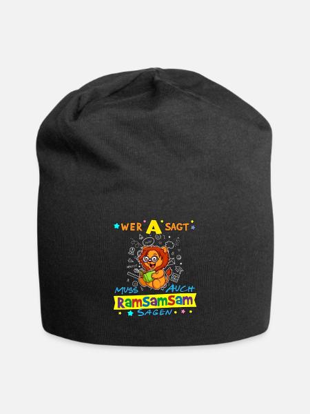 Wer A Sagt Muss Auch Ramsamsam Sagen Kita Erzieher - Jersey-Beanie - Schwarz