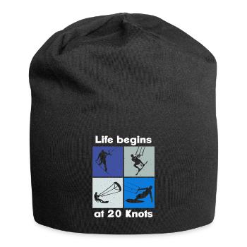 La vie commence à 20 nœuds, Lifestyle Vintage Design - Bonnet en jersey - noir - Devant